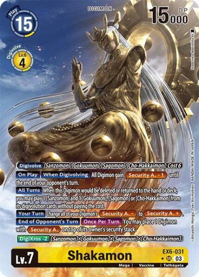 Shakamon Alternate Art EX6-031 SR Infernal Ascension Digimon card