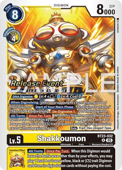 Shakkoumon BT23-032 R Hackers' Slumber Release Event Cards Digimon card