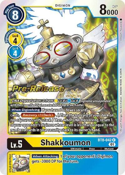 Shakkoumon BT8-042 R New Awakening Pre-Release Cards Digimon card