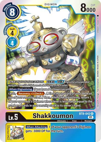 Shakkoumon BT8-042 R New Awakening Digimon card