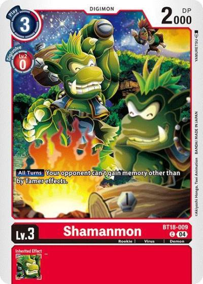 Shamanmon BT18-009 C Release Special Booster 2.0 Digimon card