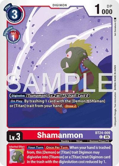 Shamanmon BT24-009 C Time Stranger Digimon card