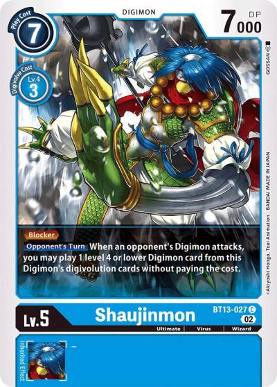 Shaujinmon BT13-027 C Versus Royal Knights Digimon card