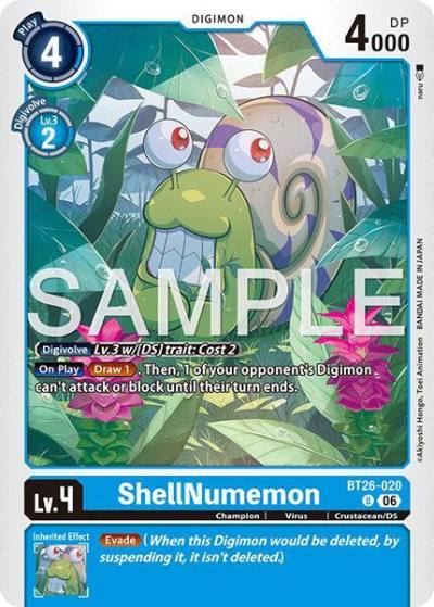 ShellNumemon BT26-020 U Timeless Bonds Digimon card