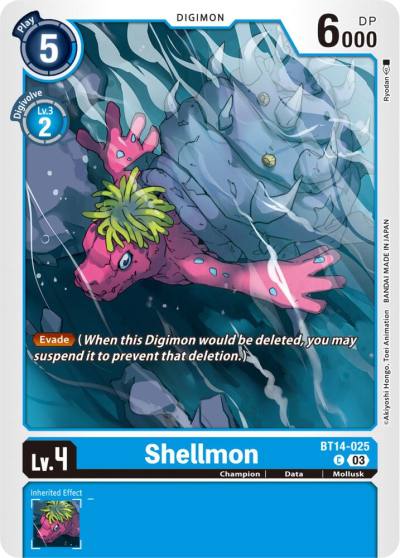 Shellmon BT14-025 C Blast Ace Digimon card