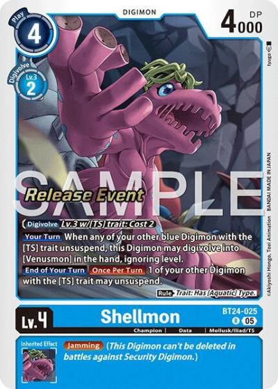 Shellmon BT24-025 R Time Stranger Release Event Cards Digimon card