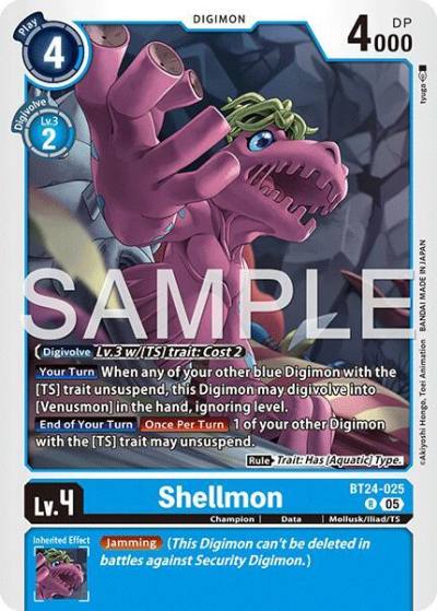 Shellmon BT24-025 R Time Stranger Digimon card