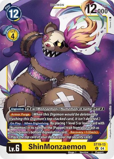 ShinMonzaemon ST19-13 U Starter Deck 19: Fable Waltz Digimon card