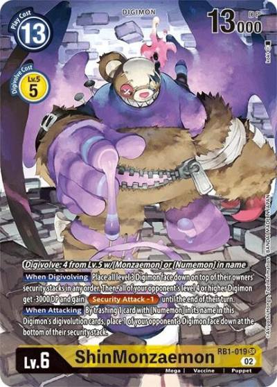 ShinMonzaemon Textured Alternate Art RB1-019 SR Resurgence Booster Digimon card