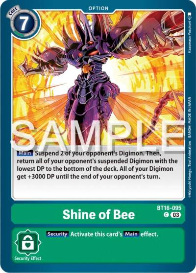 Shine of Bee BT16-095 C Beginning Observer Digimon card