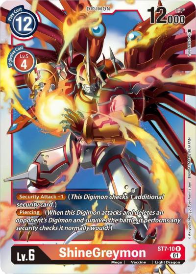 ShineGreymon ST7-10 R Starter Deck 07: Gallantmon Digimon card