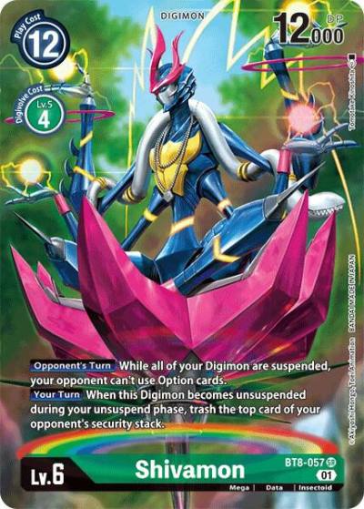 Shivamon Alternate Art BT8-057 SR New Awakening Digimon card