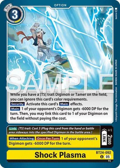 Shock Plasma BT24-092 U Time Stranger Digimon card