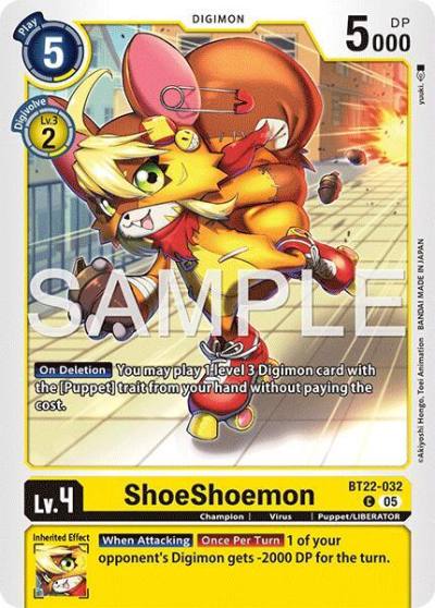 ShoeShoemon BT22-032 C Cyber Eden Digimon card