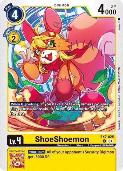 ShoeShoemon EX7-025 U Digimon LIBERATOR Digimon card