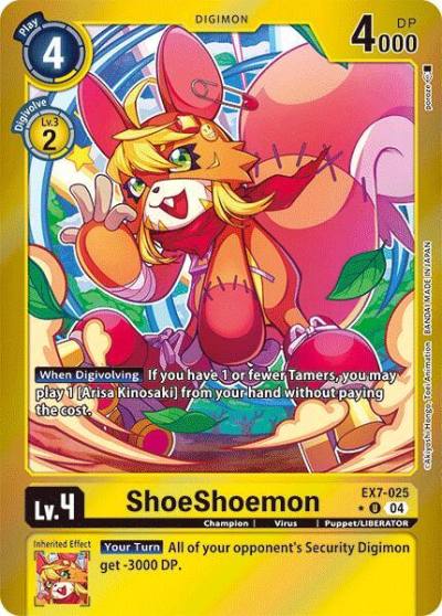 ShoeShoemon Foil EX7-025 U Digimon LIBERATOR Digimon card