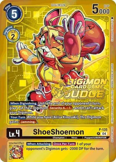 ShoeShoemon Judge Pack 2025 Wave 1 P-135 P Digimon Promotion Cards Digimon card