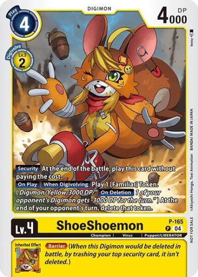ShoeShoemon Store Tournament 2025 Vol1 Participation Pack P-165 P Digimon Promotion Cards Digimon card