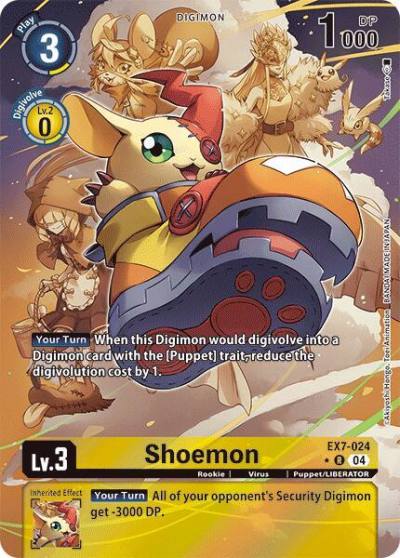 Shoemon Alternate Art EX7-024 R Digimon LIBERATOR Digimon card