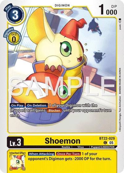 Shoemon BT22-029 C Cyber Eden Digimon card