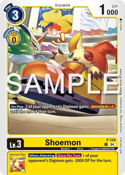 Shoemon Digimon Liberator Promotion Pack P-134 P Digimon Promotion Cards Digimon card