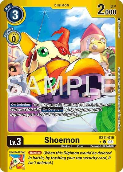 Shoemon (Limited Foil) EX11-019 C Dawn of Liberator Digimon card