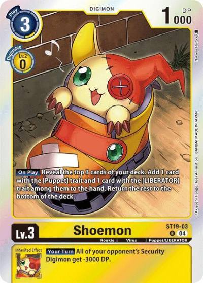Shoemon ST19-03 R Starter Deck 19: Fable Waltz Digimon card