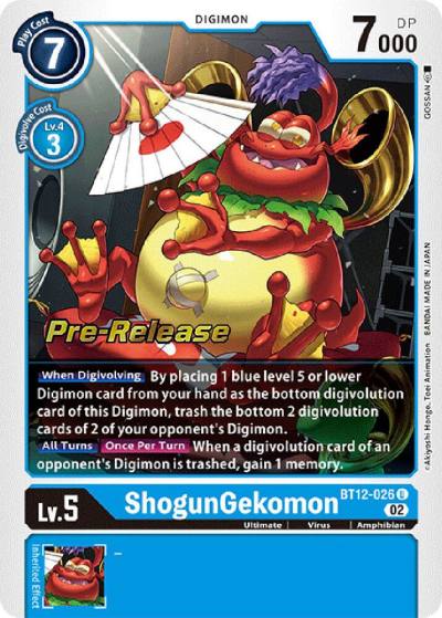 ShogunGekomon BT12-026 U Across Time Pre-Release Cards Digimon card