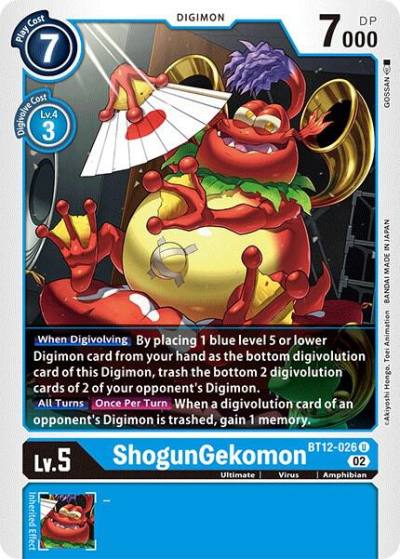 ShogunGekomon BT12-026 U Across Time Digimon card