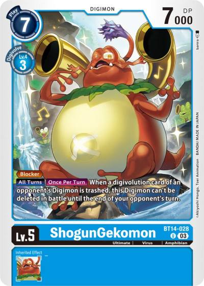 ShogunGekomon BT14-028 U Blast Ace Digimon card