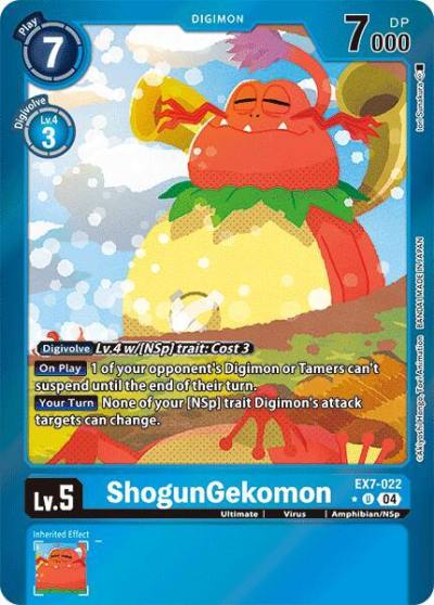 ShogunGekomon Foil EX7-022 U Digimon LIBERATOR Digimon card