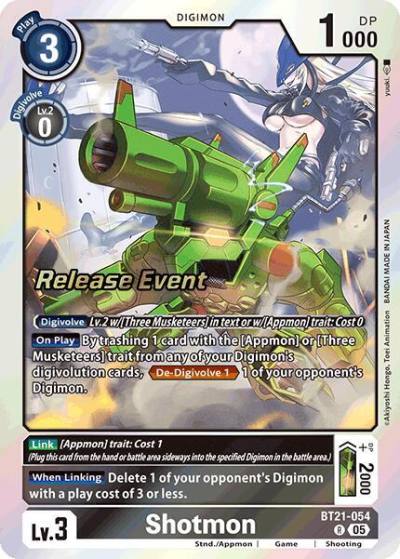 Shotmon BT21-054 R World Convergence Release Event Cards Digimon card