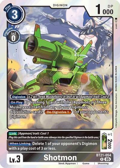 Shotmon BT21-054 R World Convergence Digimon card