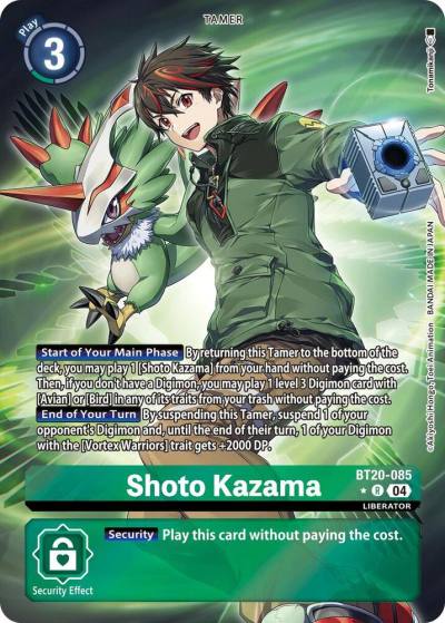Shoto Kazama Alternate Art BT20-085 R Release Special Booster 2.5 Digimon card