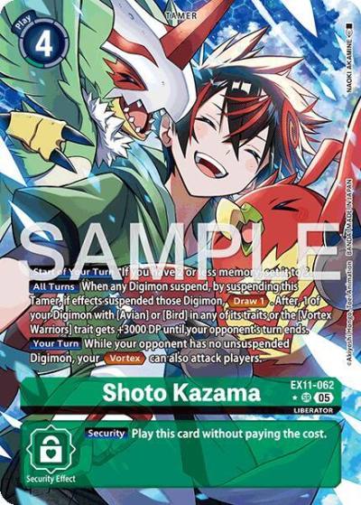 Shoto Kazama Alternate Art EX11-062 SR Dawn of Liberator Digimon card