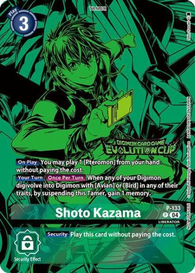 Shoto Kazama August 2024 Evolution Cup Participant P-133 P Digimon Promotion Cards Digimon card