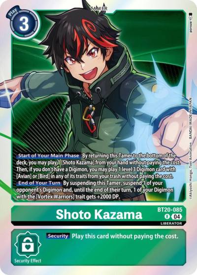 Shoto Kazama BT20-085 R Release Special Booster 2.5 Digimon card