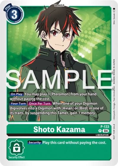 Shoto Kazama Digimon Liberator Promotion Pack P-133 P Digimon Promotion Cards Digimon card
