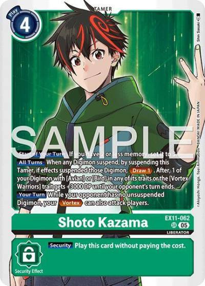 Shoto Kazama EX11-062 SR Dawn of Liberator Digimon card