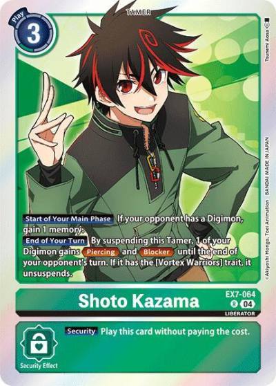Shoto Kazama EX7-064 R Digimon LIBERATOR Digimon card