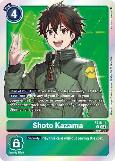 Shoto Kazama ST18-14 R Starter Deck 18: Guardian Vortex Digimon card