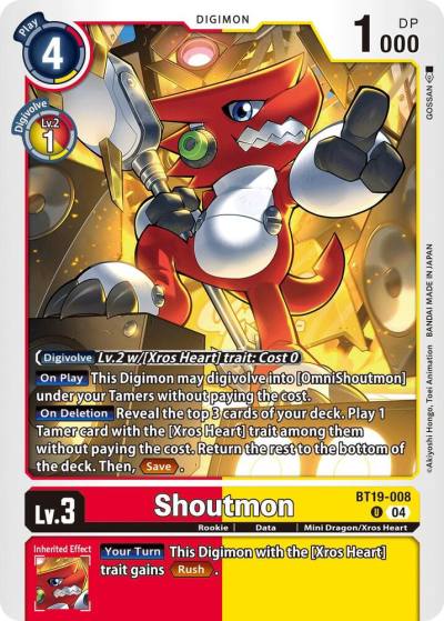Shoutmon BT19-008 U Release Special Booster 2.5 Digimon card
