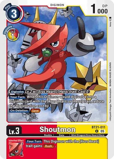 Shoutmon BT21-011 U World Convergence Digimon card