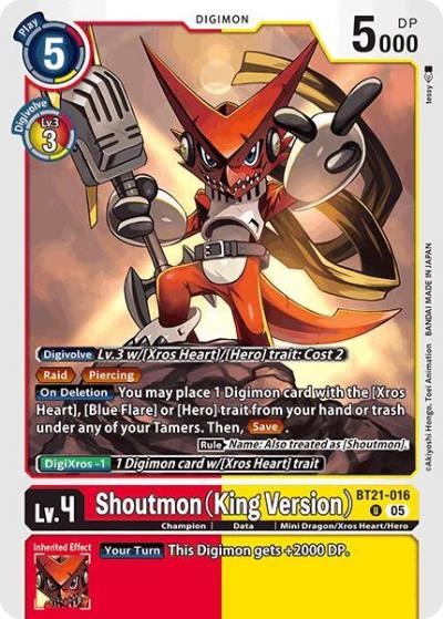 Shoutmon King Version BT21-016 U World Convergence Digimon card