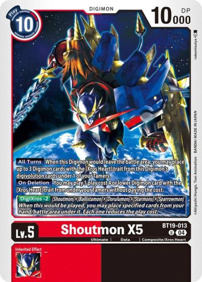 Shoutmon X5 BT19-013 U Release Special Booster 2.5 Digimon card