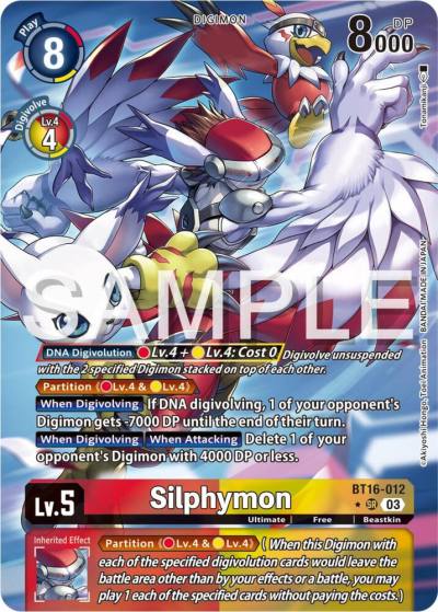 Silphymon Alternate Art BT16-012 SR Beginning Observer Digimon card