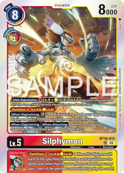 Silphymon BT16-012 SR Beginning Observer Digimon card