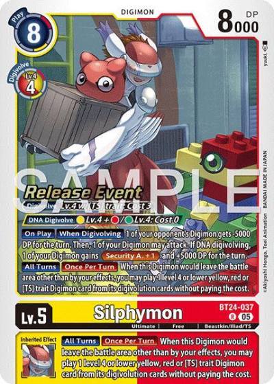 Silphymon BT24-037 R Time Stranger Release Event Cards Digimon card