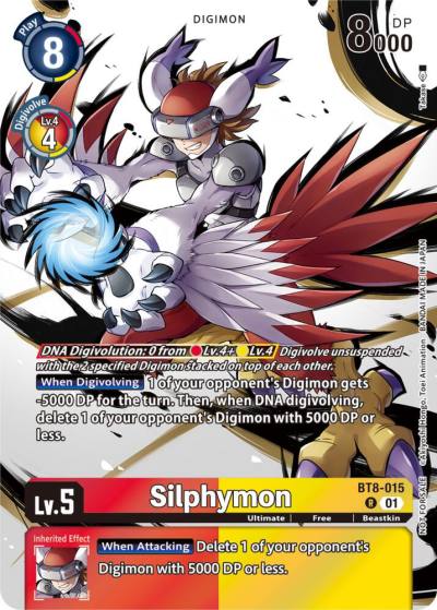 Silphymon Tamer Party Pack The Beginning BT8-015 R New Awakening Digimon card