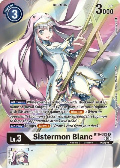 Sistermon Blanc Alternate Art BT6-082 R Double Diamond Digimon card